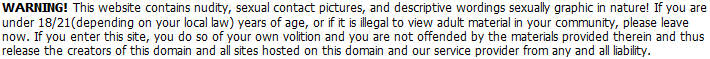 Pornsite warning